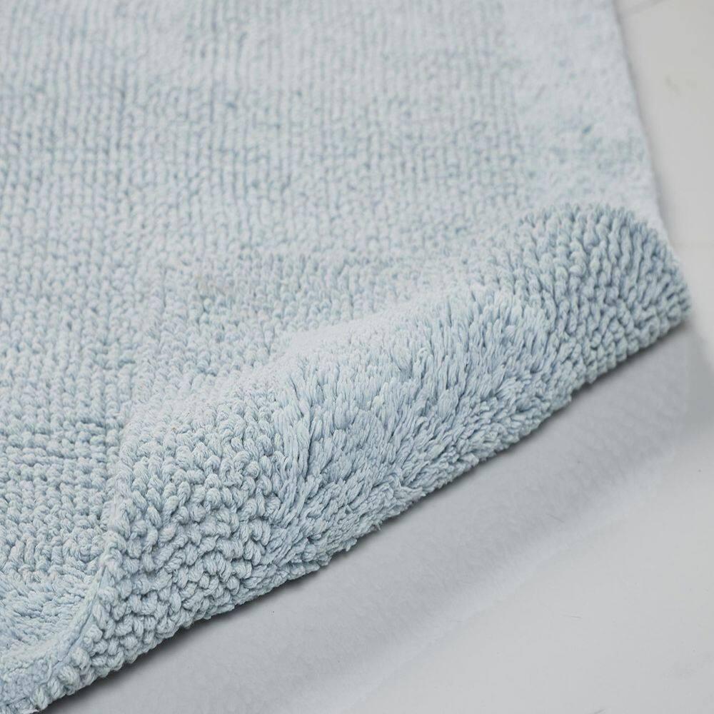 Better Trends Edge 100% Cotton Tufted Reversible Bath Rug 21" x 34" Rectangle - Blue