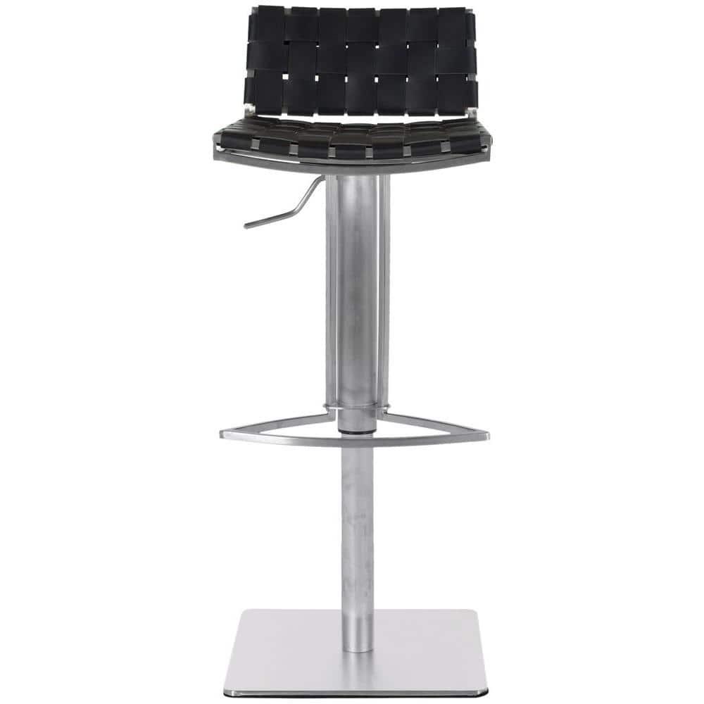 Mitchell Gas Lift Swivel Bar Stool - FOX3001 - Black - Safavieh Couture