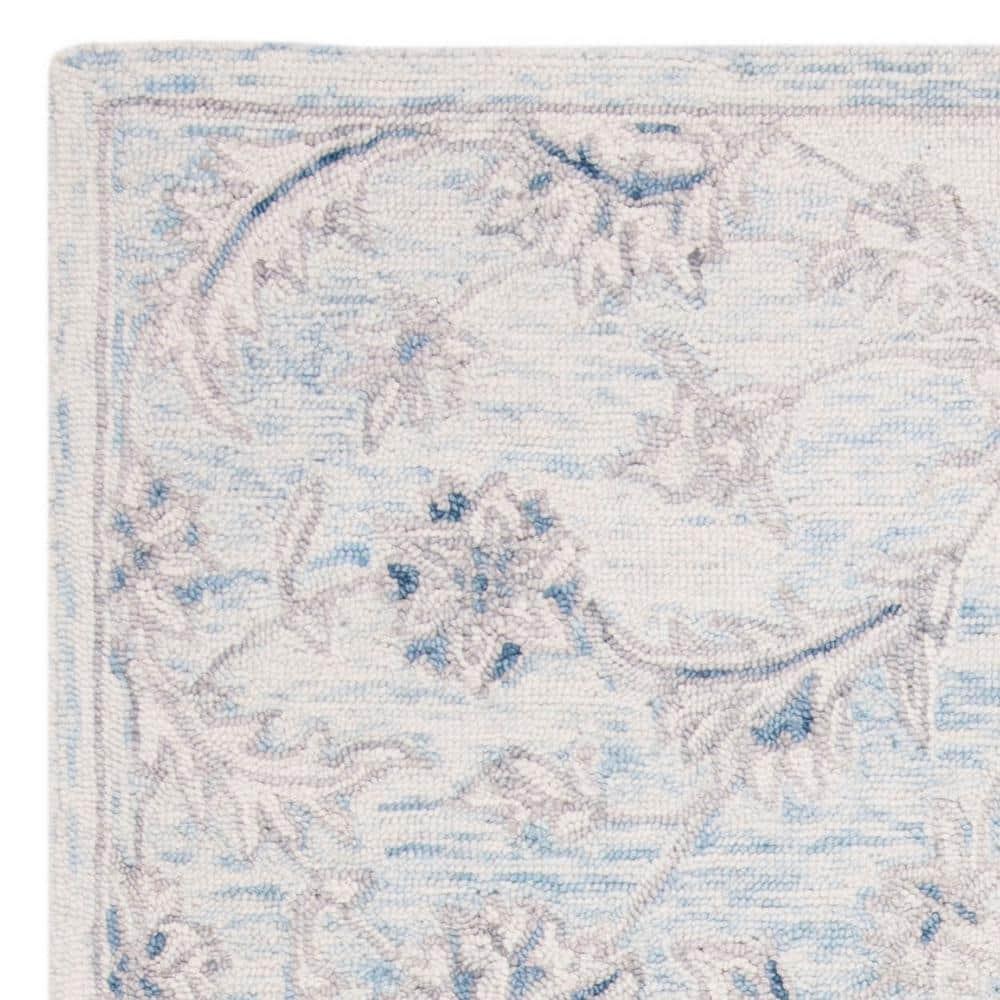 Micro-Loop MLP506 Hand Tufted Indoor Area Rug - Light Blue/Ivory - 4'x6'- Safavieh