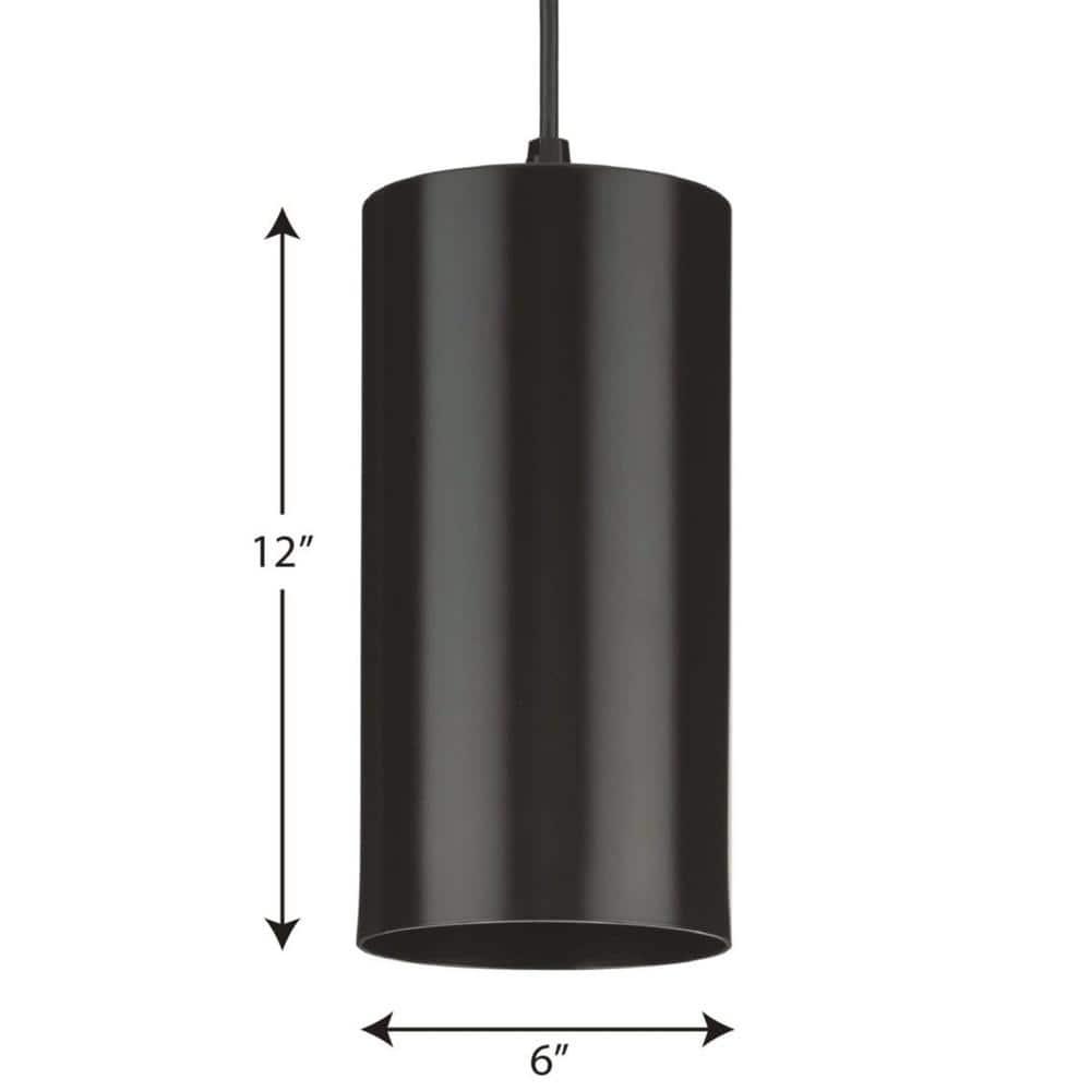 Progress Lighting, Cylinder, 1-Light, Outdoor Hanging Pendant, Antique Bronze, No Shade