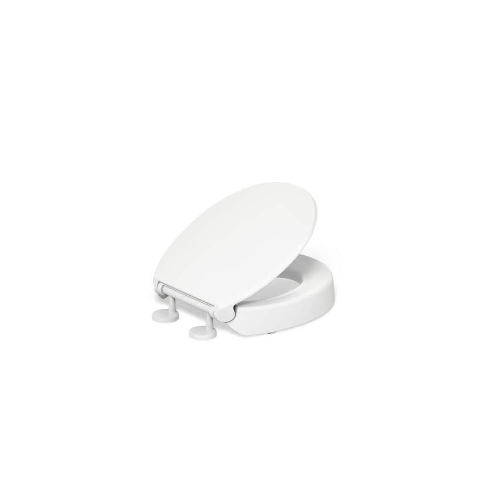 Hyten Elevated Toilet Seat with Quiet-Close Lid and Seat and Grip-Tight Bumpers