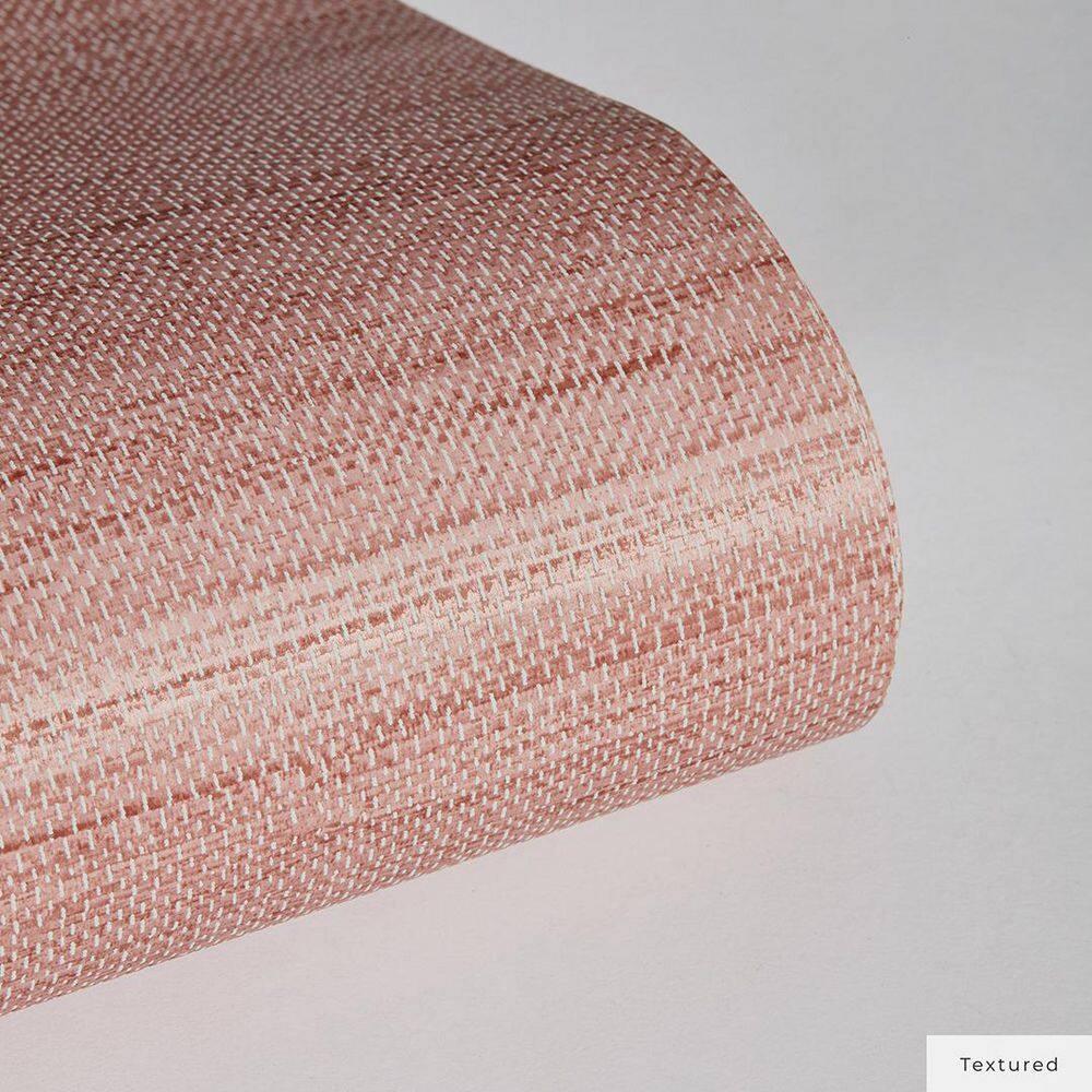 Tempaper & Co.® Fauz Horizontal Grasscloth Removable Peel and Stick Wallpaper, Textured Salmon, 28 sq. ft.: Vinyl, Prepasted