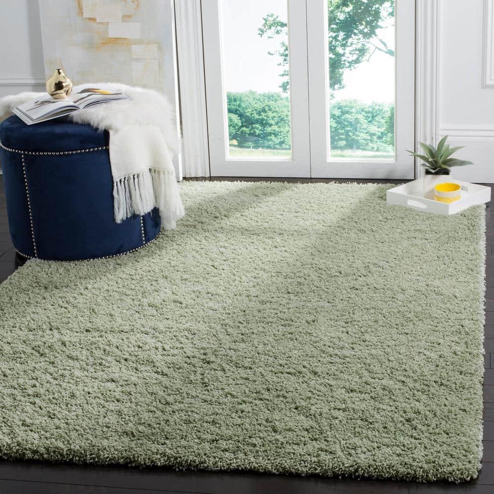Laguna Shag SGL303 Power Loomed Accent Rug - Light Sage - 3'x5' - Safavieh.