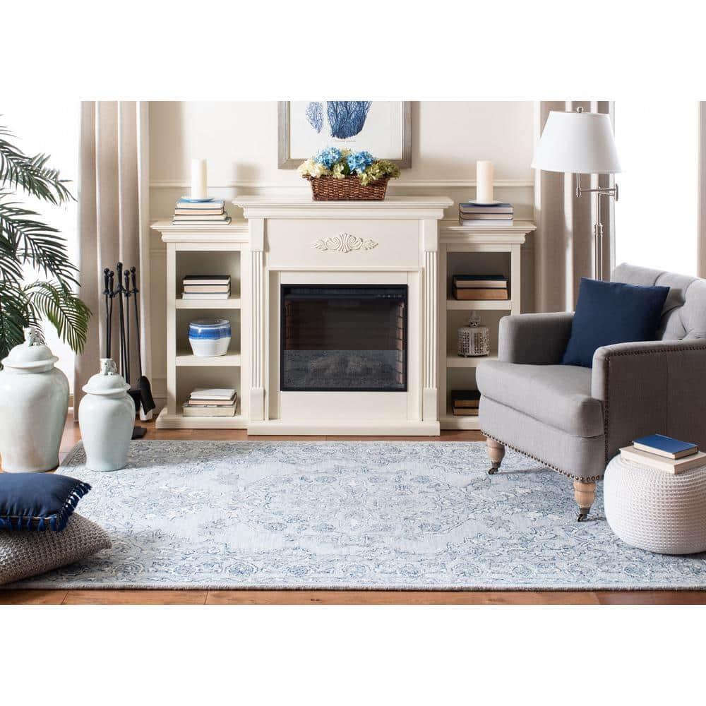 Micro-Loop MLP504 Hand Tufted Indoor Area Rug - Light Blue/Ivory - 8'x10' - Safavieh