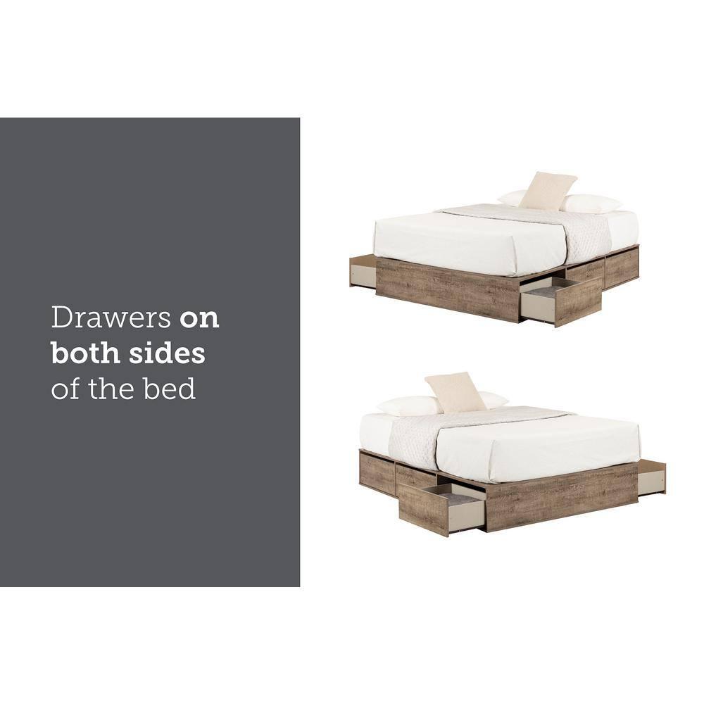 Fusion Queen 6-Drawer Platform Bed Pure Black
