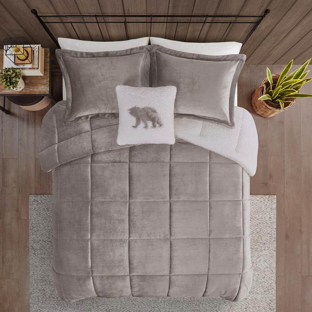 Woolrich Alton Plush to Sherpa Down Alternative Comforter Set