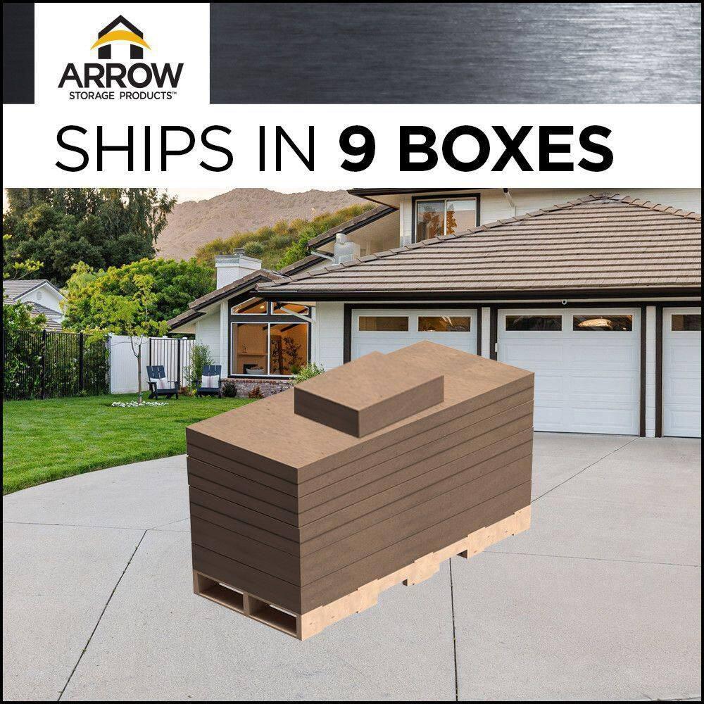 Arrow 24 x 12 ft Eggshell Carport with 1-sided Enclosure
