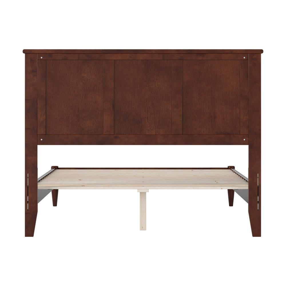 AFI Charlotte Full Solid Wood Low Profile Platform Bed, Walnut