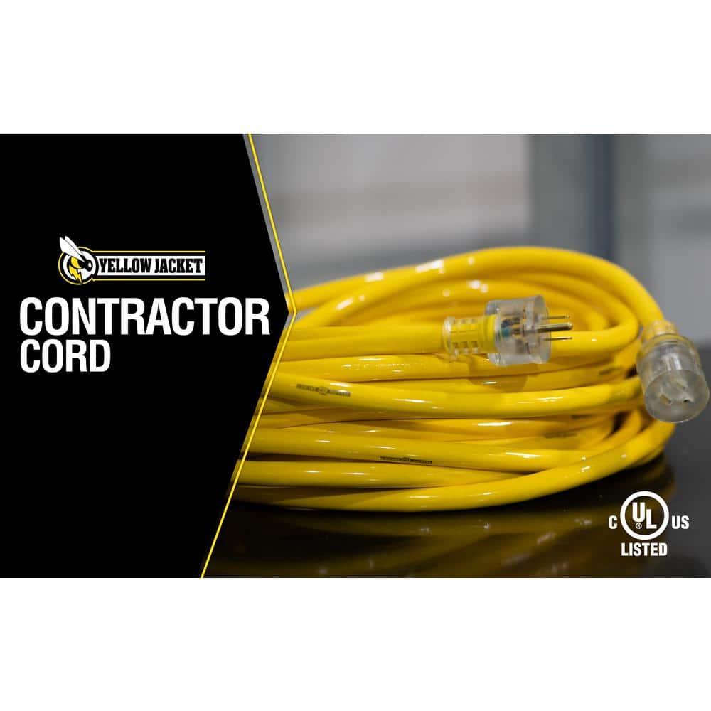Yellow Jacket Outdoor 50 ft. L Yellow Extension Cord 10/3 SJTW