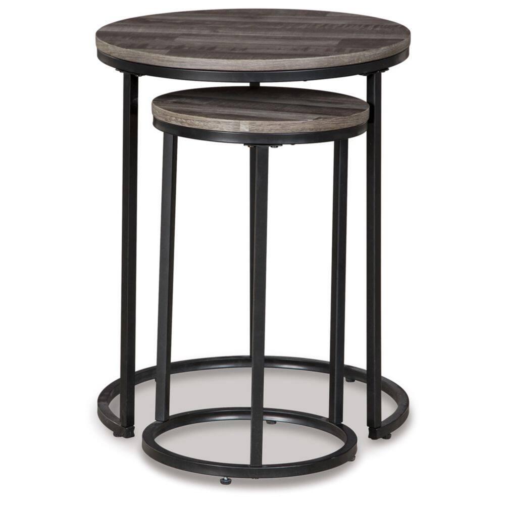 Signature Design by Ashley Casual Briarsboro Accent Table (Set of 2)  Black/Gray