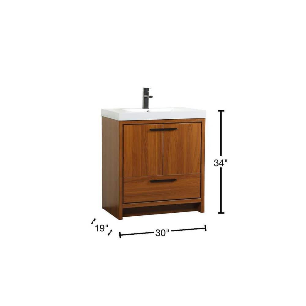 Southmead 30'' Single Bathroom Vanity with Resin Top