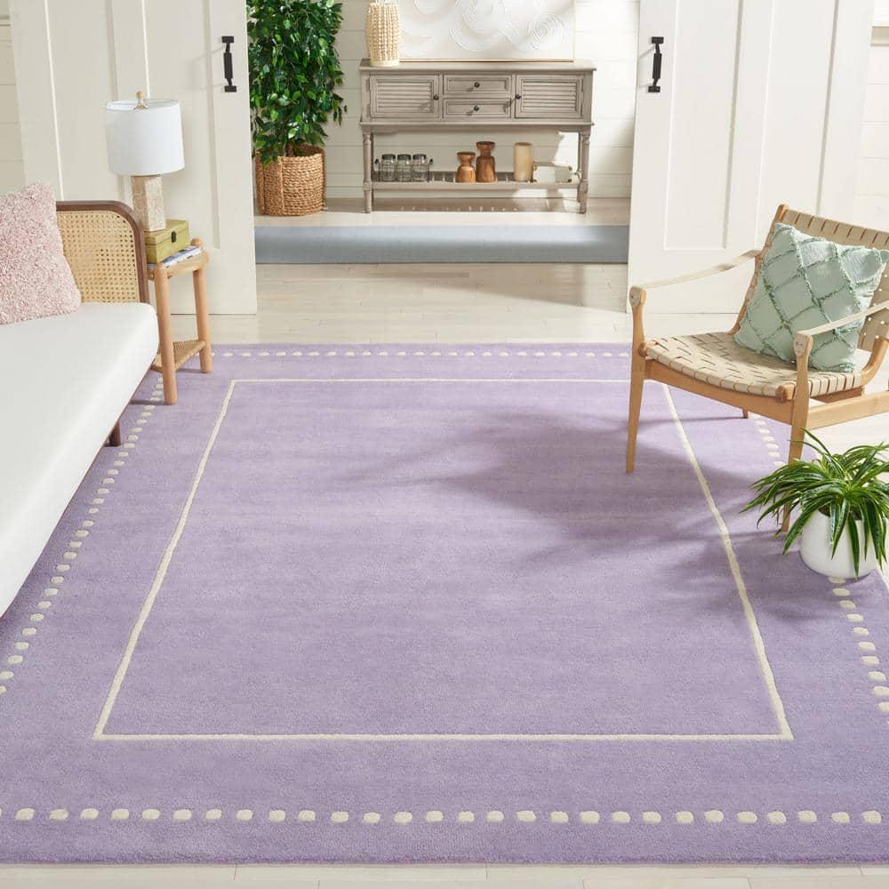 Bella BEL151 Hand Tufted Area Rug - Lavander/Ivory - 8'x10' - Safavieh.