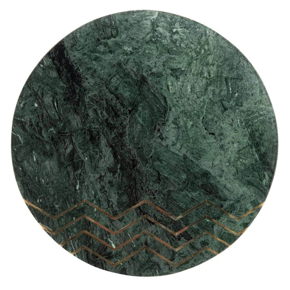 Safavieh  Coletta Marble Accent Table - Dark Green - 18" x 18" x 23"