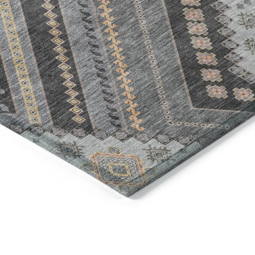 Machine Washable Indoor/Outdoor Chayden ACN1010 Gray Rug