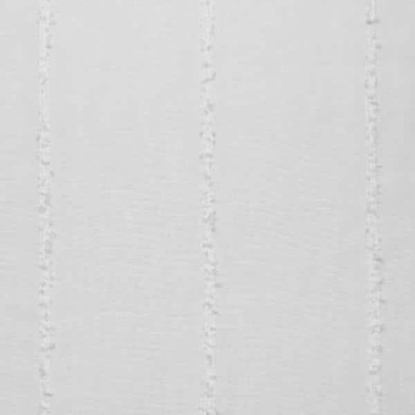 Set of 2 96"x54" Santos Embellished Stripe Sheer Rod Pocket Window Curtain Panel White - Exclusive Home: Mid-Century Modern, 96 Inch