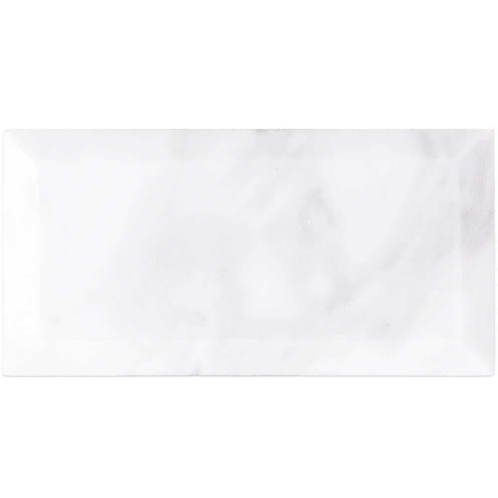 Calacatta 3" x 6" Marble Marble Look Subway Wall & Floor Tile