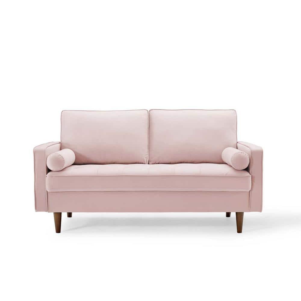 Valour Performance Velvet Loveseat Pink