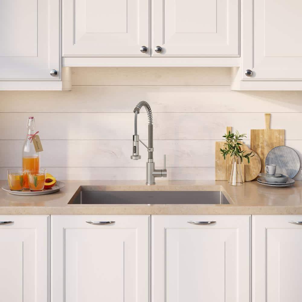 Kraus KRAUS 30-in Standart PRO Kitchen Sink Combo Set with Bolden Kitchen Faucet and Soap Dispenser KHU100-30-1610-53SS