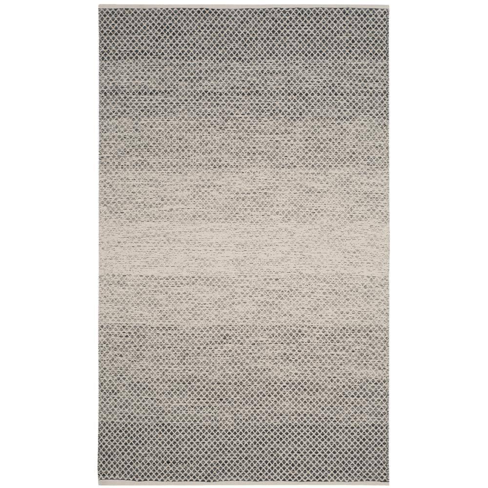 Montauk MTK601 Hand Woven Indoor Area Rug - Black/Ivory - 6'x9' - Safavieh.