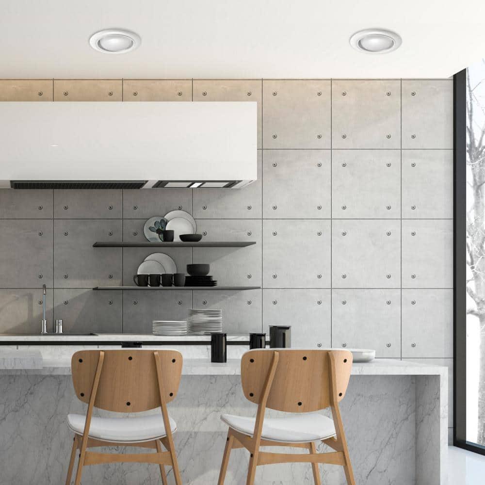 Slimline Integrated LED 6 in Round  Canless Recessed Light for Kitchen Bathroom Livingroom, White Soft White