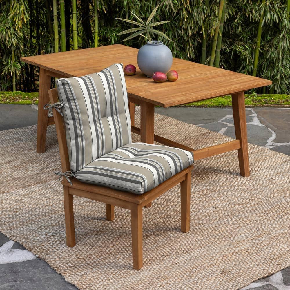 ARDEN Arden earthFIBER Plush Modern Tufted Polyfill Dining Chair Cushion, 21 x 40 (Set of 2)