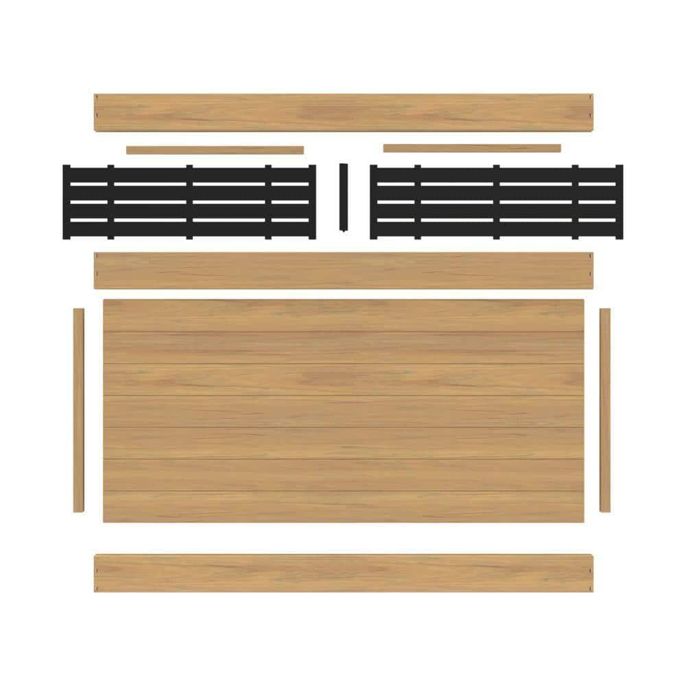 Barrette Outdoor Living Horizontal Fence Boardwalk Cypress Vinyl Privacy Panel Kit