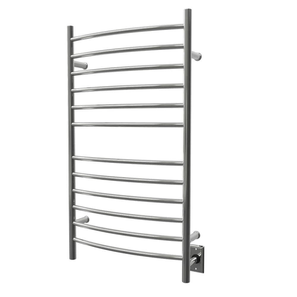 Radiant Large Curved Towel Warmer Hybrid Hardwired or Plug in