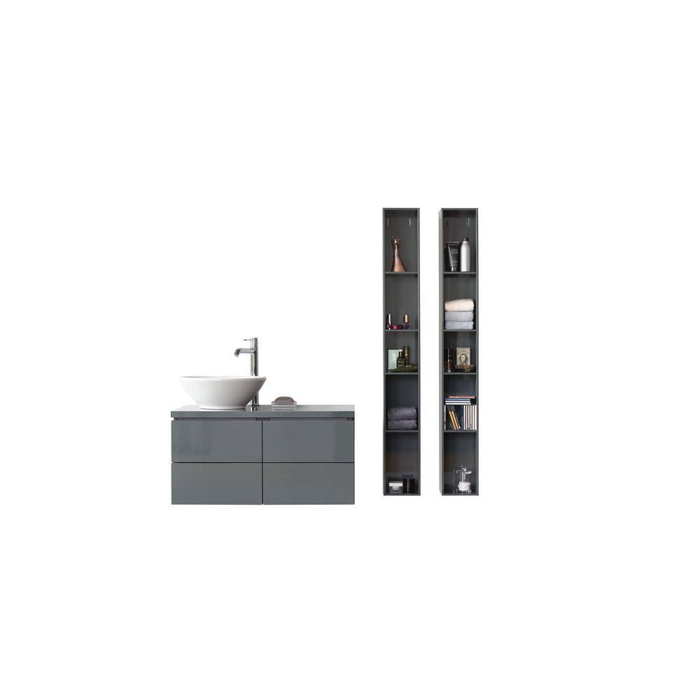 Bacino Ceramic Circular Vessel Bathroom Sink with Overflow