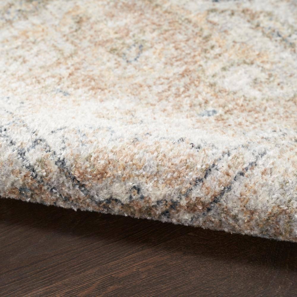 Nourison Astra Machine Washable Vintage Medallion Indoor Rug Beige 6'7" x 9'