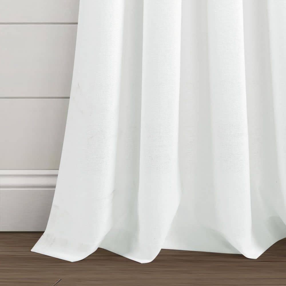 Home Boutique Farmhouse Boho Stripe Woven Tassel Yarn Dyed Cotton Window Curtain Panels Gray Ombre 42X84 Set