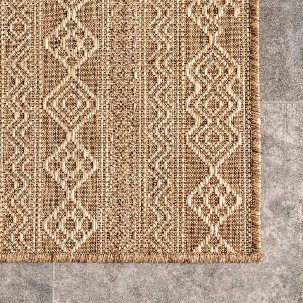 Devon Geometric Striped Indoor and Outdoor Area Rug - nuLOOM