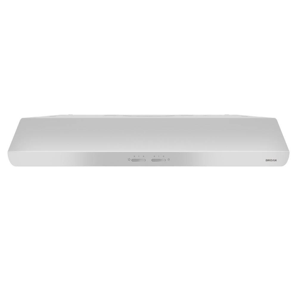 Broan NuTone Broan NuTone 30" Steel 250 CFM Convertible Under Cabinet Range Hood with Mesh Filter BKSH130WW