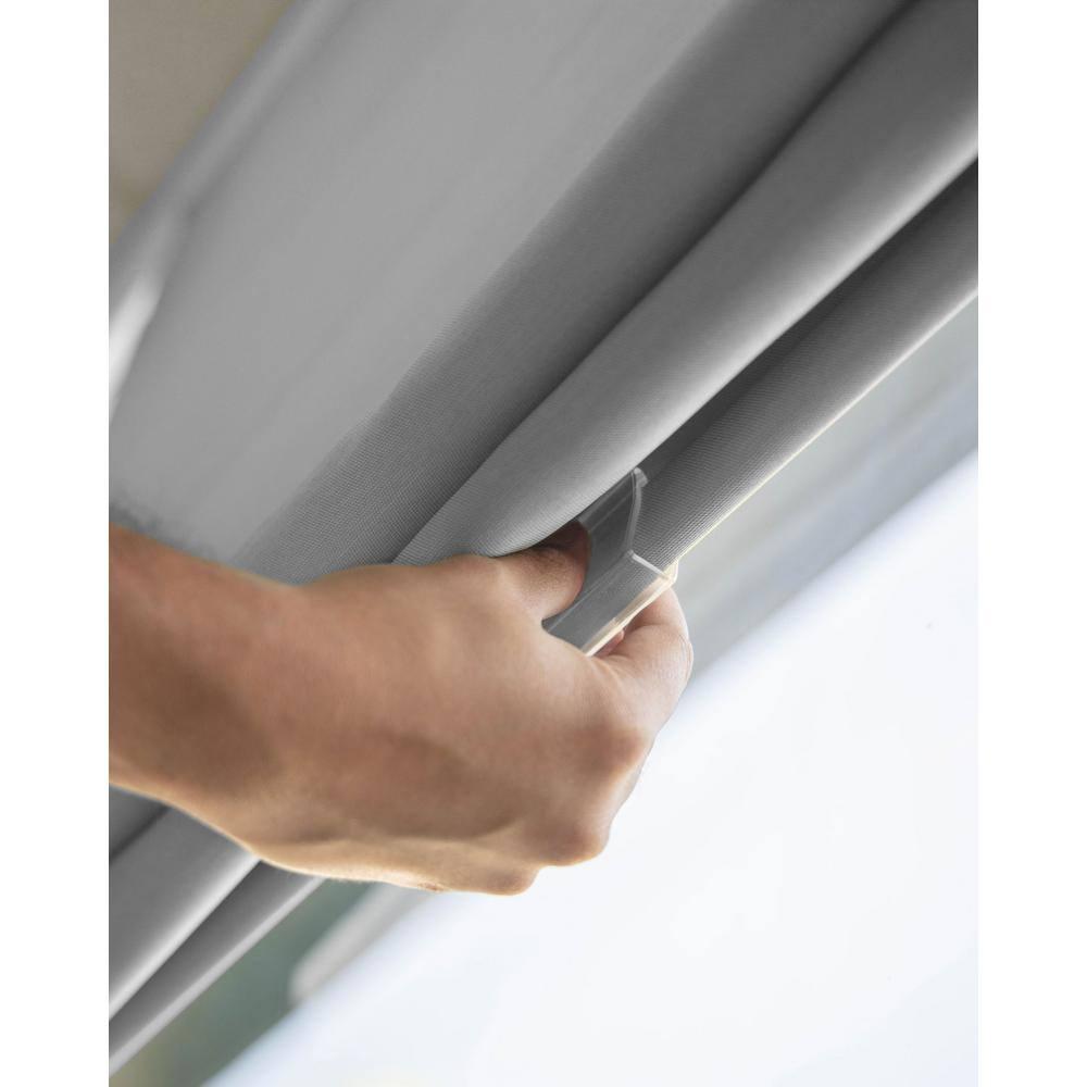 34"x64" Chicology Blackout Roman Shade Pearl Gray