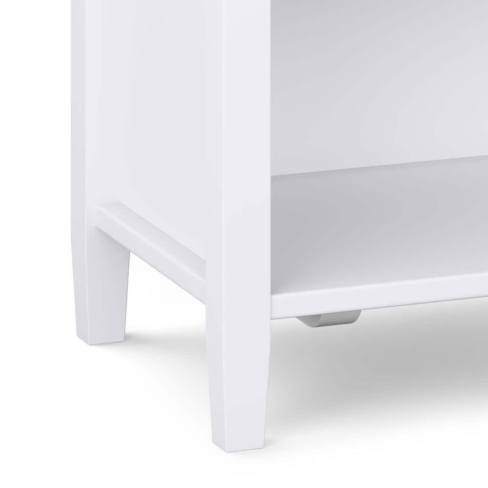 Simpli Home Warm Shaker 24"W Solid Wood Bedside Table with Two Drawers