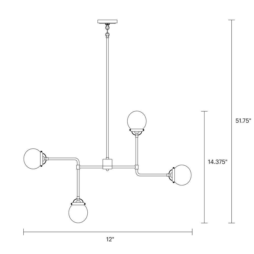 Cafe 12-Light Satin Brass Industrial Hanging Chandelier with Etched/White Inside Glass Shades