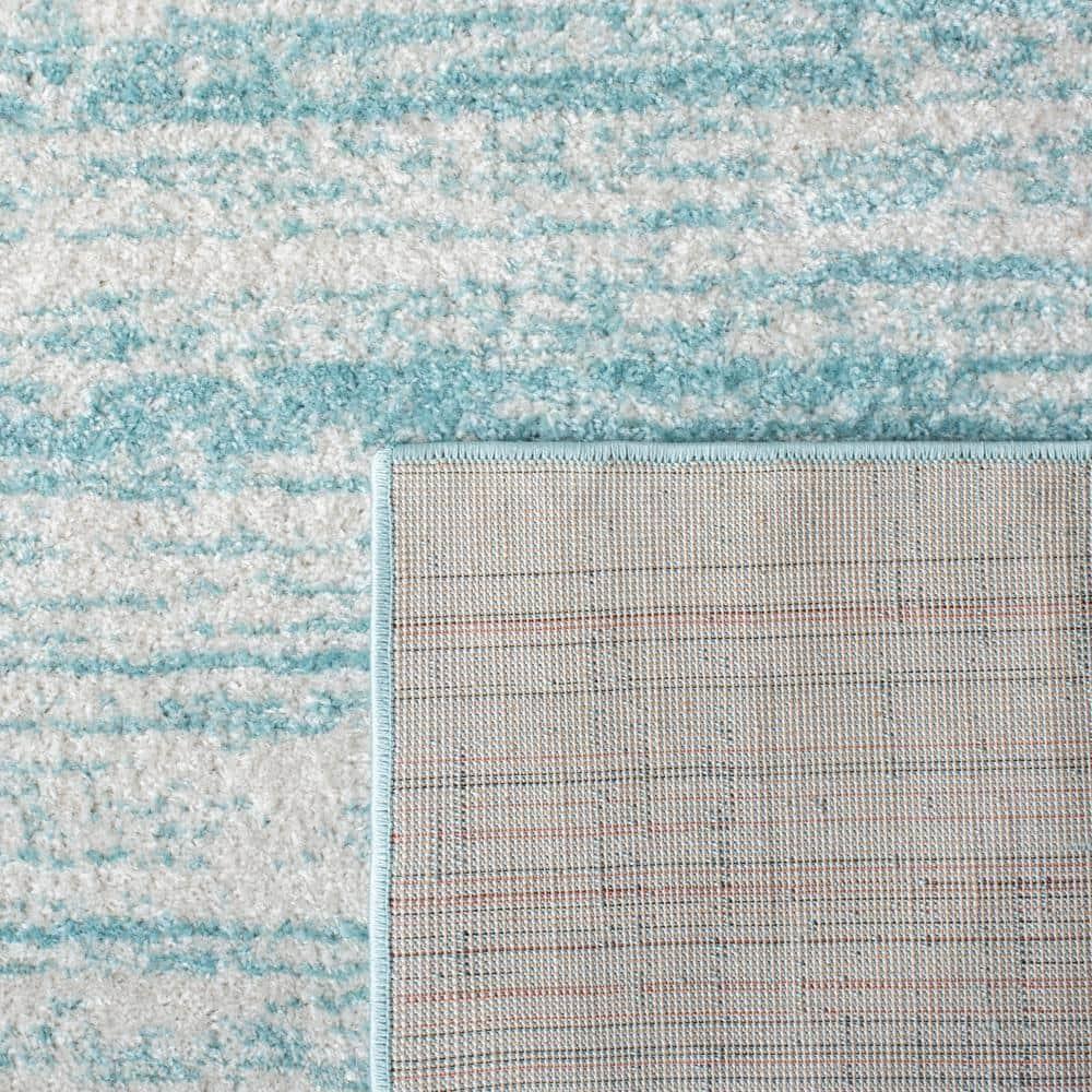 Adirondack ADR113 Machine Made Indoor Area Rug - Aqua/Ivory - 4'-5"x6'-5" - Safavieh