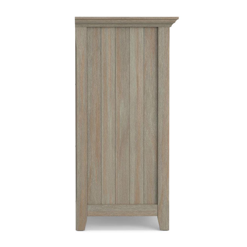 Simpli Home Acadian 57"W Solid Wood Storage Console Table