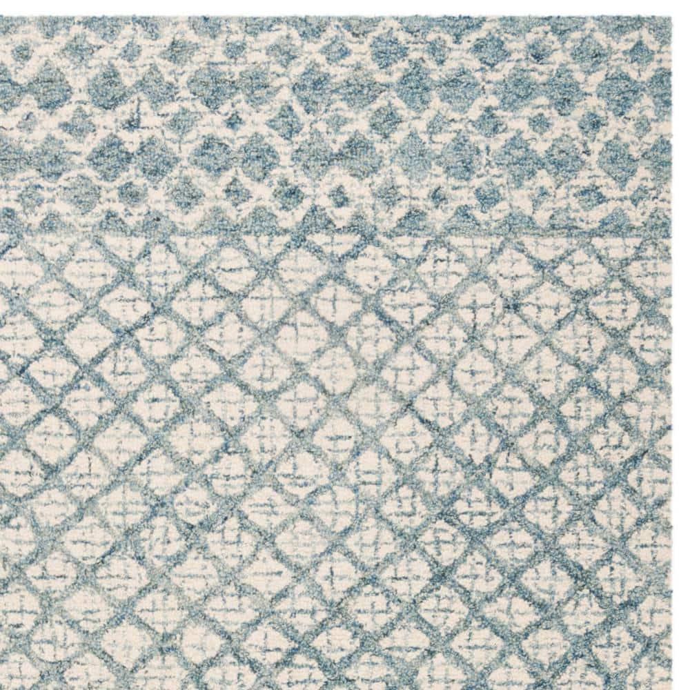 Abstract ABT203 Handmade Indoor Area Rug - Blue/Ivory - 8'x10' - Safavieh