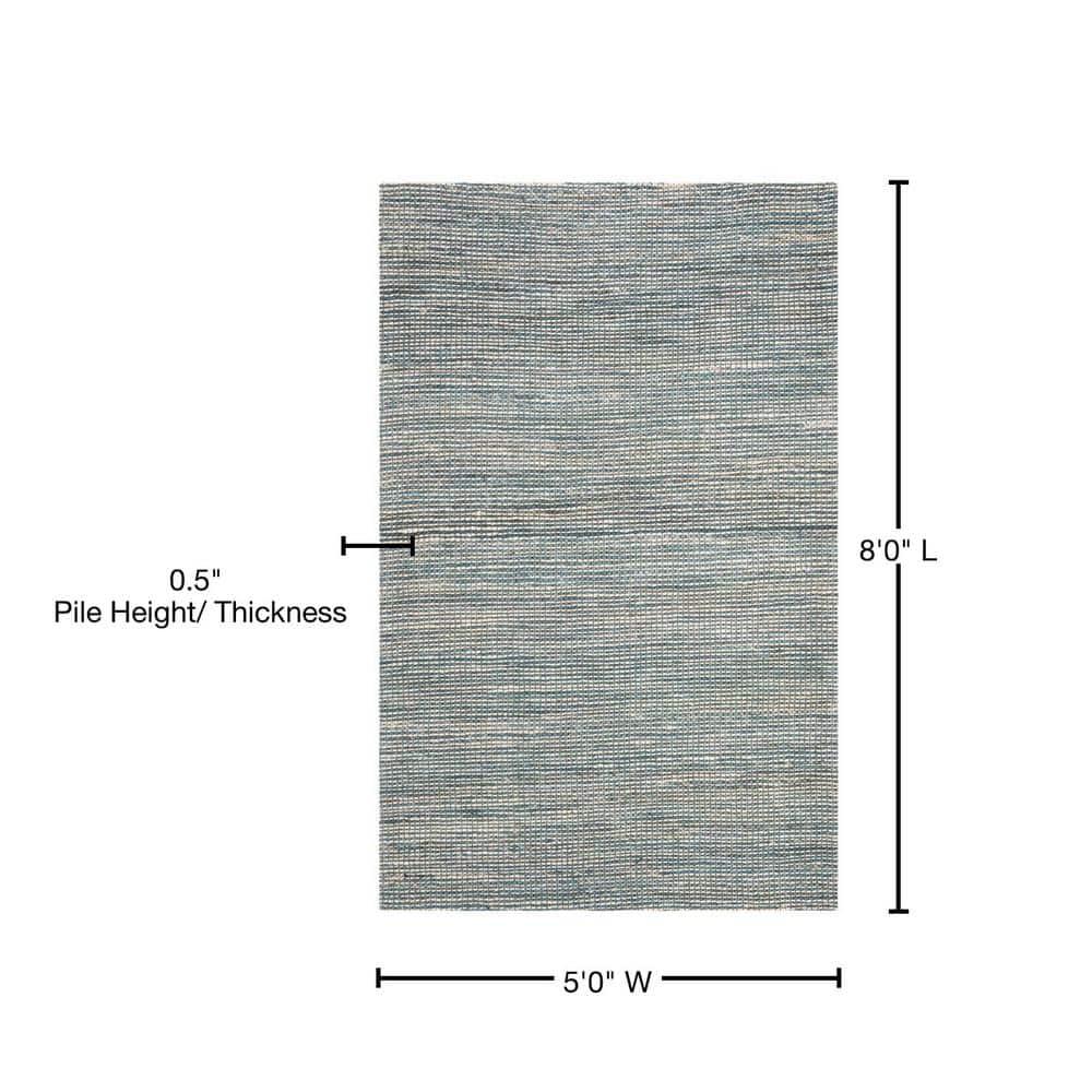 Marbella MRB303 Hand Loomed Indoor Area Rug - Blue/Ivory - 5'x8' - Safavieh