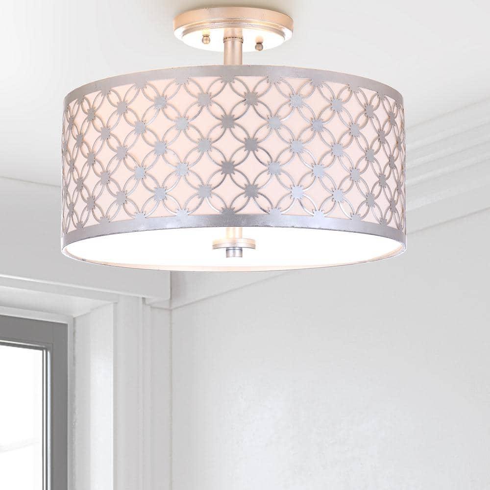 Hutch Flush Mount - FLU4002 - Silver - Safavieh