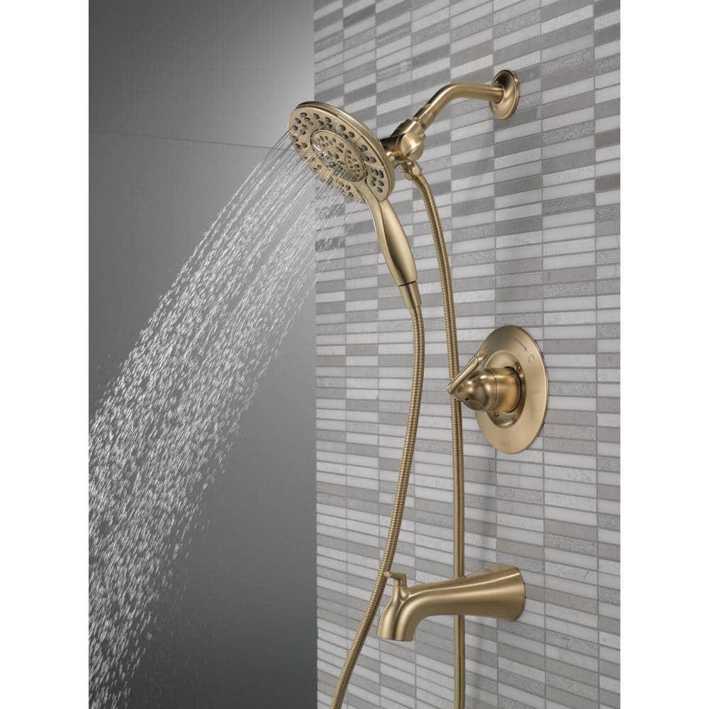 Delta Arvo Single-Function Tub Shower Faucet Set, Shower Trim Kit with In2ition Shower Head and Valve 144840-CZ-I