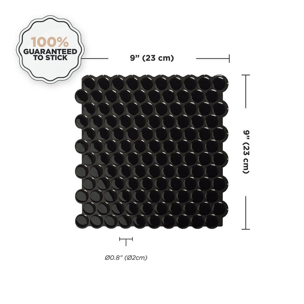 Peel and Stick Gel Backsplash Tile Penny 9'' x 9'' (Set of 4)