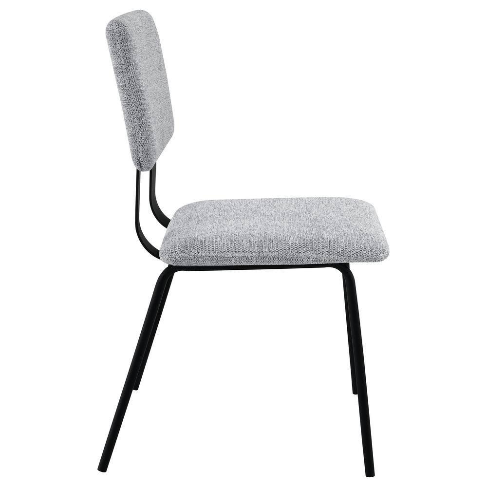 Coaster Calla Contemporary Fabric Upholstered Dining Side Chair in Gray