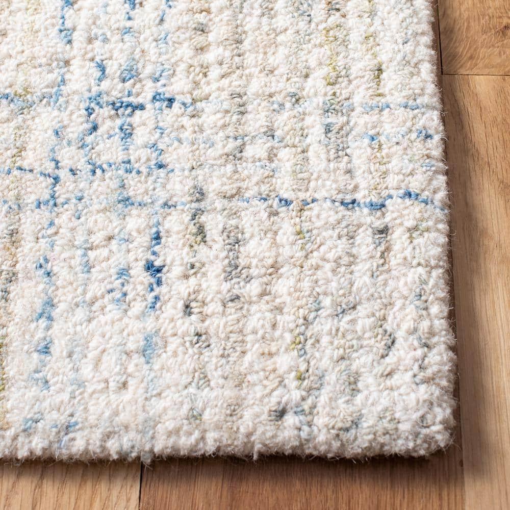 SAFAVIEH Abstract Valentina Plaid Area Rug, Ivory/Beige, 9' x 12'