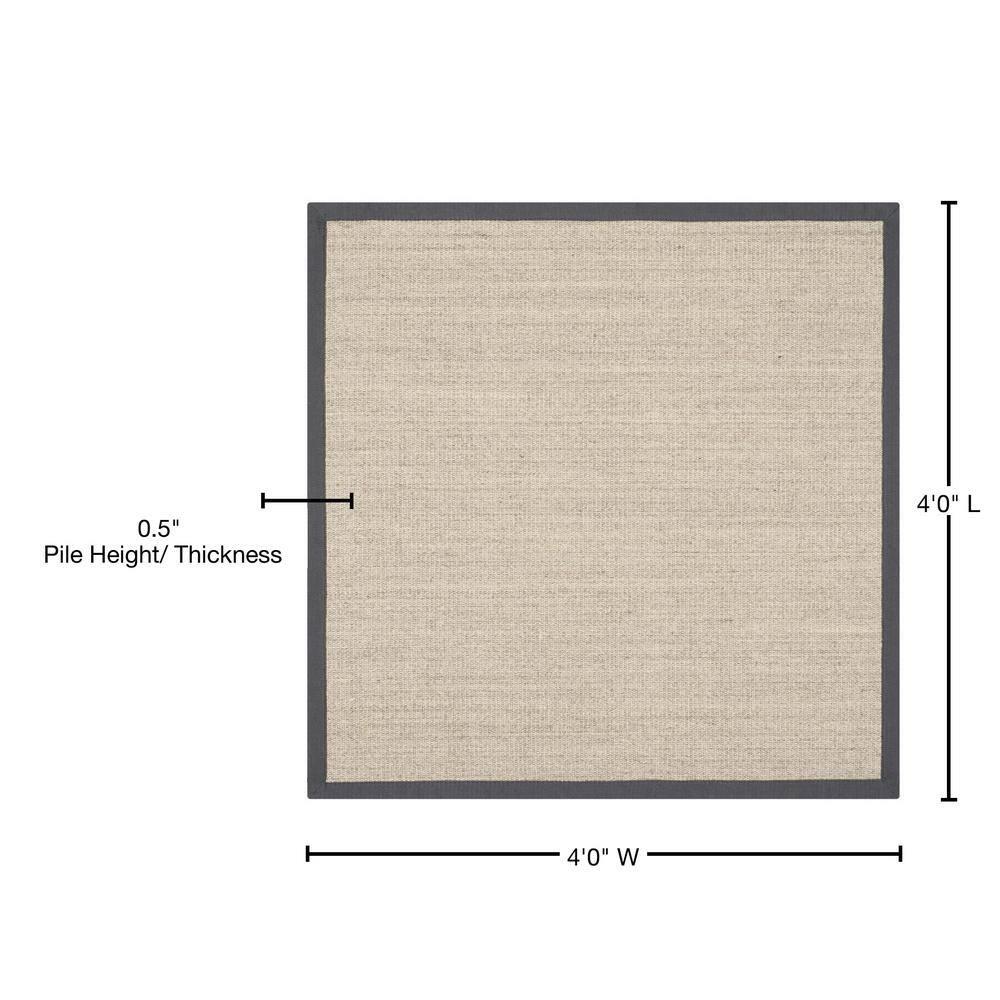 Natural Fiber NF441 Power Loomed Indoor Area Rug - Marble/Grey - 4'x4' - Safavieh