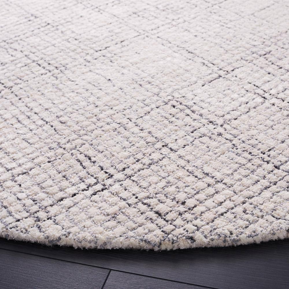 Abstract ABT470 Handmade Indoor Area Rug - Ivory/Grey - 6' Round - Safavieh