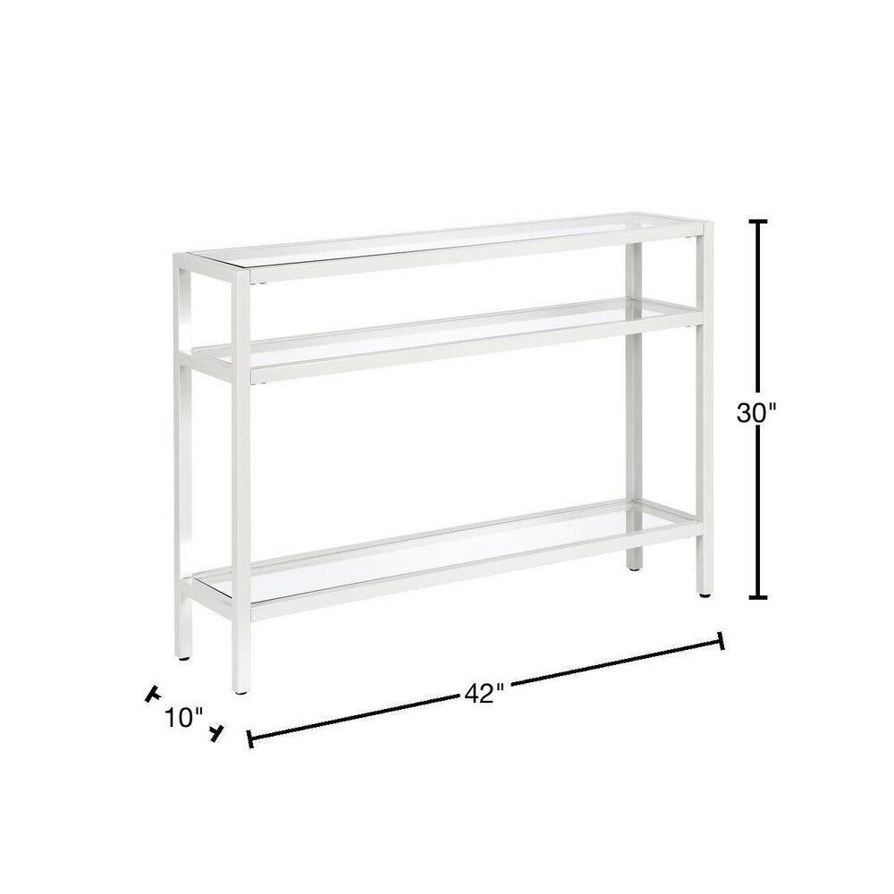 Evelyn&Zoe Sivil 42" Wide Rectangular Console Table, White