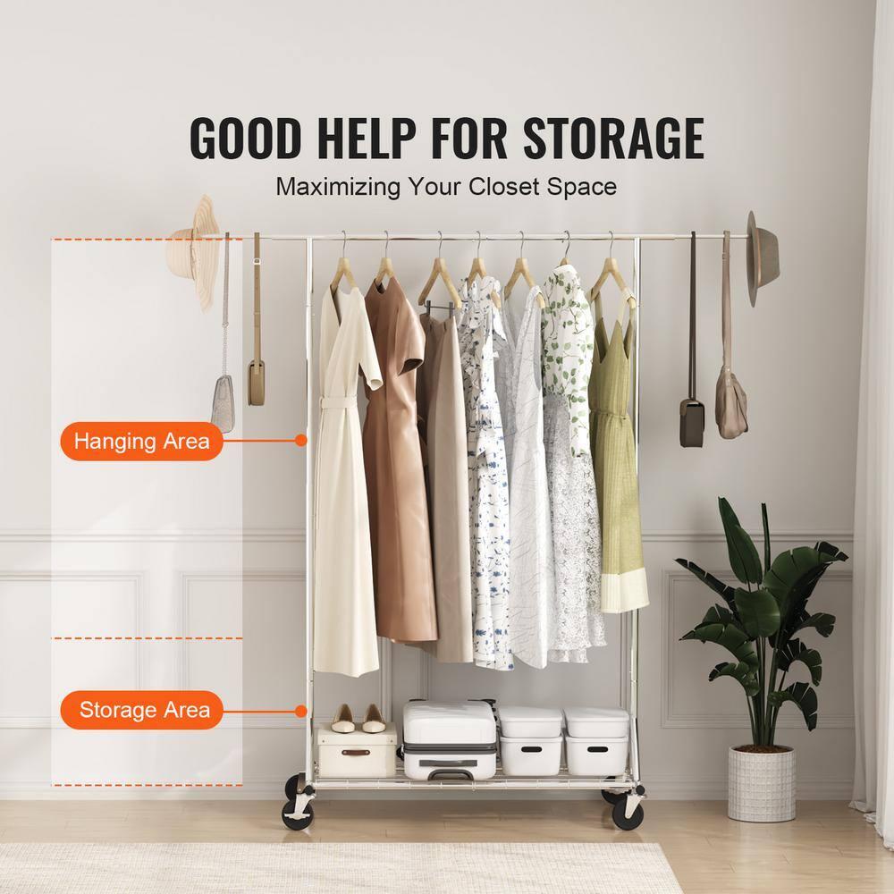 450 lbs Heavy Duty Clothing Garment Rack with Wheels