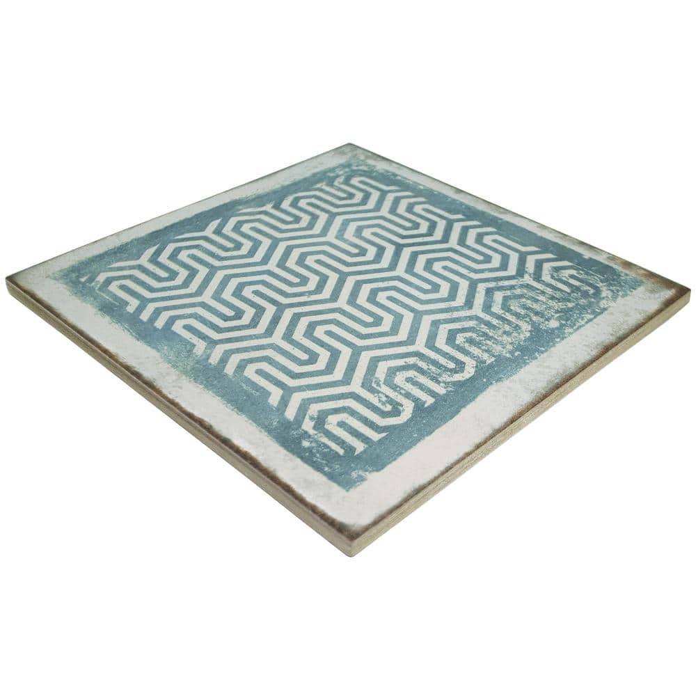 Bond Tile 8" x 8" Encaustic Patterned Look Wall & Floor Tile