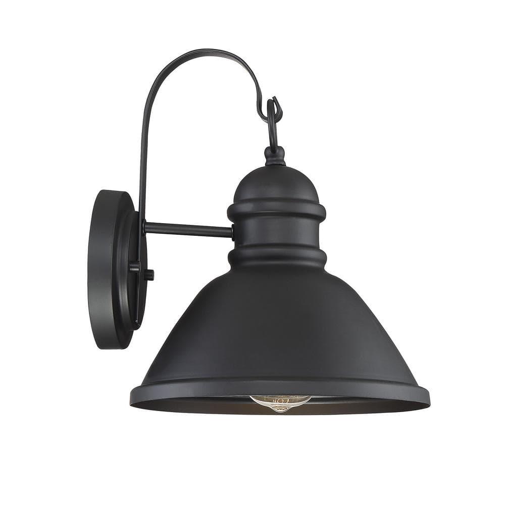 Trade Winds Lighting 1-Light Wall Sconce In Matte Black